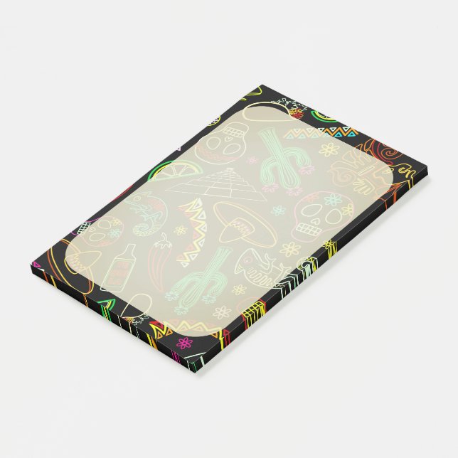 Bloco De Notas México Fiesta Pattern (Inclinado)