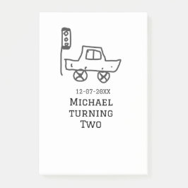 Bloco De Notas Michael completando dois anos de idade carro semáf