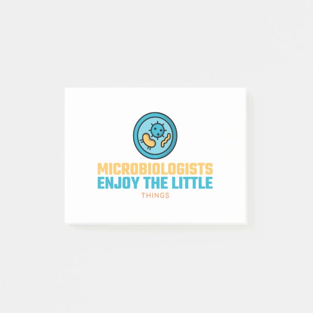 Bloco De Notas Microbiólogos Desfrutam das Pequenas Coisas (Frente)