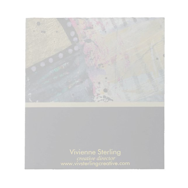 Bloco De Notas Mídia Mista Mínima Elegante Profissional Moderna (Frente)