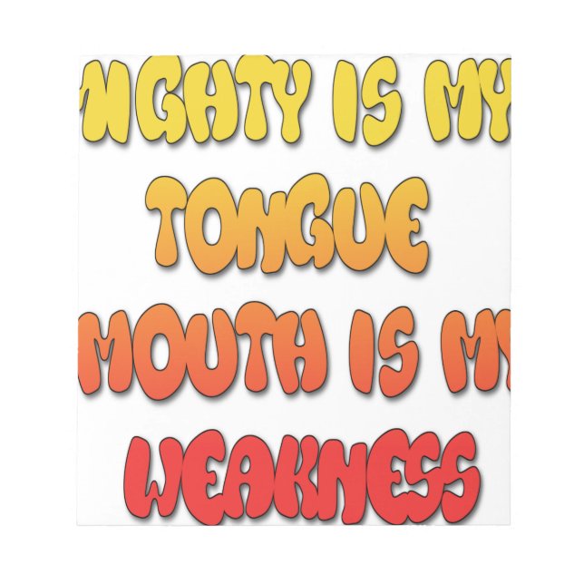 Bloco De Notas Mighight Tongue Weak Mouth Pic (Frente)
