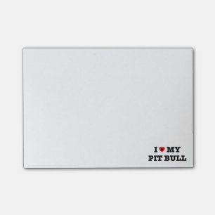 Bloco De Notas Mim coração minhas notas de post-it do pitbull