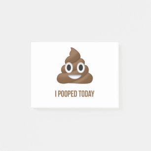 Bloco De Notas Mim de Pooped Emoticon engraçado hoje