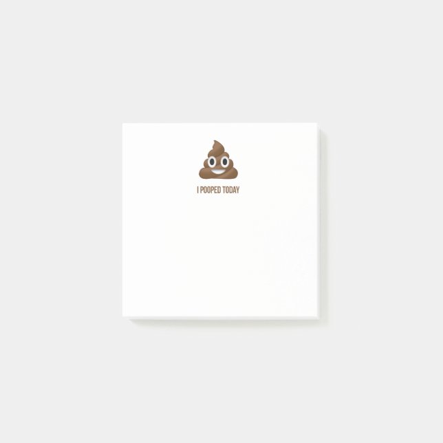 Bloco De Notas Mim Emoticon hoje de sorriso de Pooped (Frente)