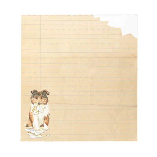 Bloco De Notas Minha Collie Comeu Meu Trabalho De Casa (Frente)