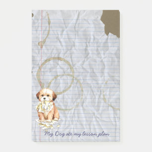 Bloco De Notas Minha Lhasa Apso Comeu as Postas do meu Plano de L