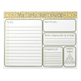 Bloco De Notas Minha Lista De Despejo De Cérebro Para Fazer