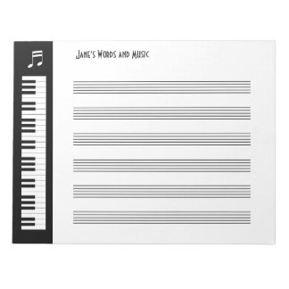 Bloco De Notas Minha Música - Notepad Impromptu