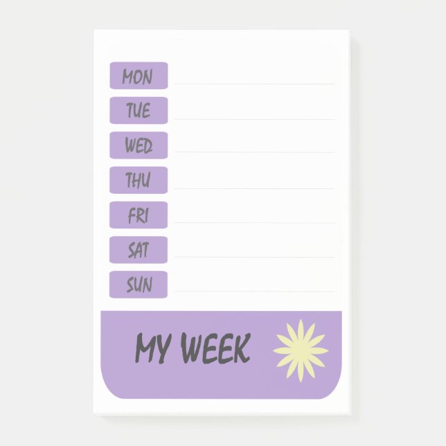 Bloco De Notas Minha semana no fim (Frente)