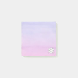 Bloco De Notas Mini cor d'água quadrada rosa púrpura