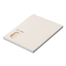 Bloco De Notas Minimal Hedgehog “You Matter” Notepad