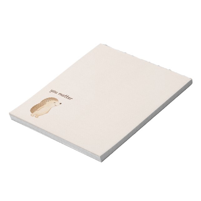 Bloco De Notas Minimal Hedgehog “You Matter” Notepad (Invertido)