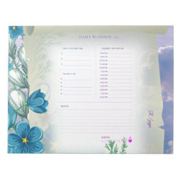 Bloco De Notas Minimal Pastel purple and blue Daily Planner