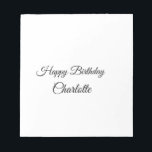 Bloco De Notas MINIMAL SIMPLES.CUTIE ADICIONAR NOME BABY feliz an<br><div class="desc">Design</div>