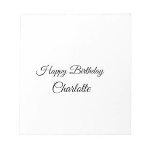 Bloco De Notas MINIMAL SIMPLES.CUTIE ADICIONAR NOME BABY feliz an