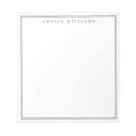 Bloco De Notas Minimalist Brown Monogram Two Border