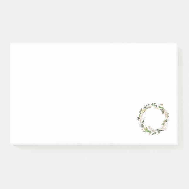 Bloco De Notas Minimalist Christmas Wreath (Frente)