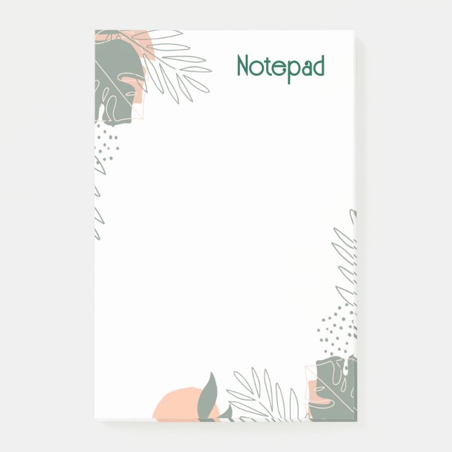 Bloco De Notas Minimalist plant paper notebook (Frente)