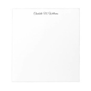 Bloco De Notas Minimalista Branco Simples Profissional Moderno