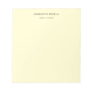 Bloco De Notas Minimalista Clássico Profissional Creme Simples