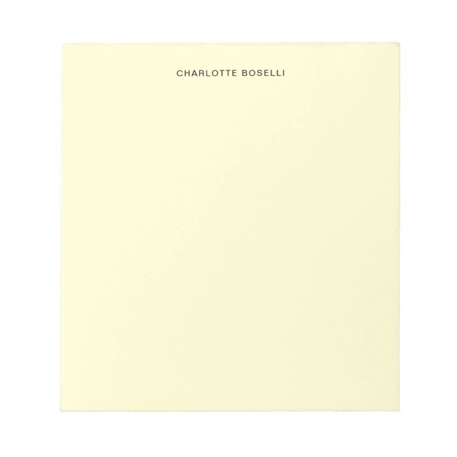 Bloco De Notas Minimalista Clássico Profissional Simples Creme (Frente)