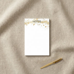 Bloco De Notas Minimalista de pintura Dourada