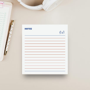 Bloco de notas minimalista do ursinho fofo