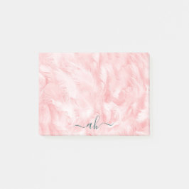 Bloco De Notas Minimalista Elegante Chique Textura de Pena Rosa C