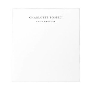 Bloco De Notas Minimalista Elegante Clássico Profissional Simples