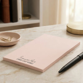 Bloco de Notas Minimalista Feminino | Bege Rosa