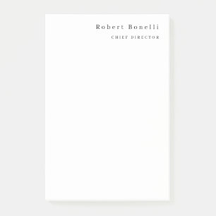 Bloco De Notas Minimalista Moderno Branco Simples