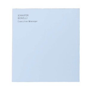 Bloco De Notas Minimalista moderno profissional moderno azul páli