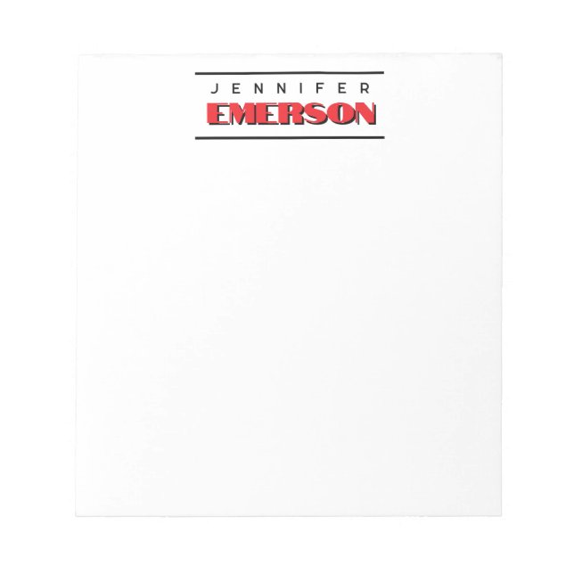 Bloco De Notas Minimalista moderno profissional simples (Frente)