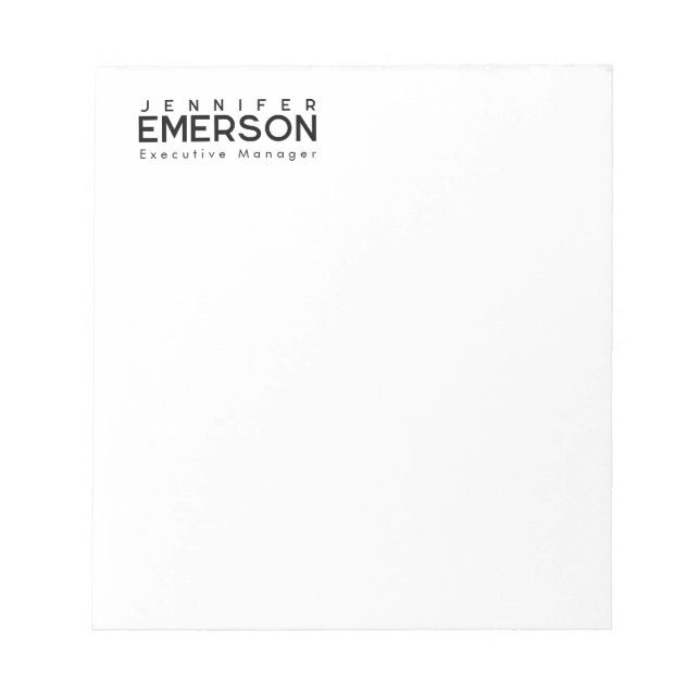 Bloco De Notas Minimalista moderno profissional simples (Frente)