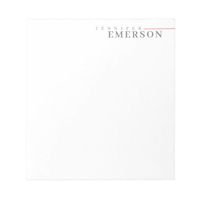 Bloco De Notas Minimalista moderno profissional simples (Frente)