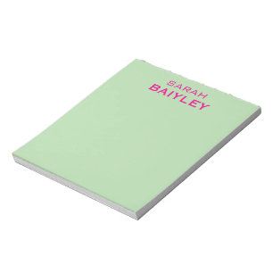 Bloco De Notas Minimalista nome personalizado moderno