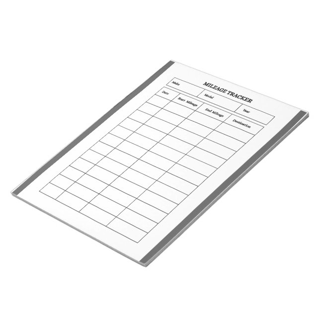 Bloco de Notas Minimalista para Registro de Quilom (Inclinado)