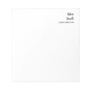 Bloco De Notas Minimalista Preto e Branco Moderno Simples