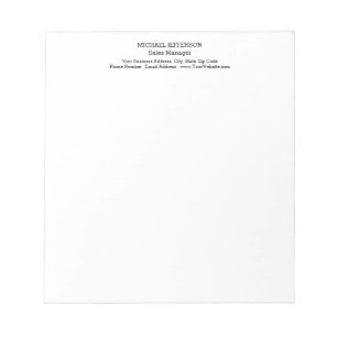 Bloco De Notas Minimalista Profissional Clássico Simples