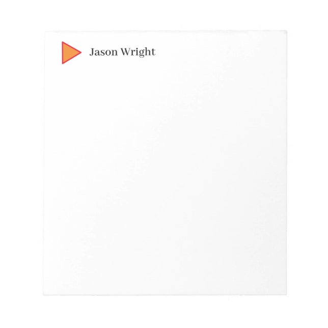 Bloco De Notas Minimalista Profissional Moderno Personalizado (Frente)