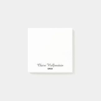 Bloco De Notas Minimalista Script Personalizado Preto e Branco