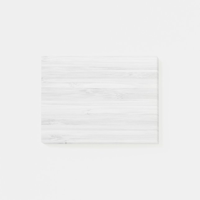 Bloco De Notas Minimalista Shabby Chic em Madeira Branca (Frente)