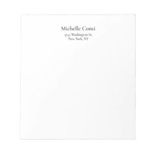 Bloco De Notas Minimalista Simples Elegante Legível Moderno