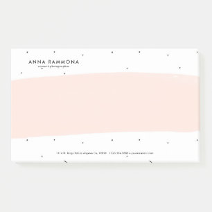 Bloco De Notas Minimalistic Brushstrokes brandamente cor-de-rosa