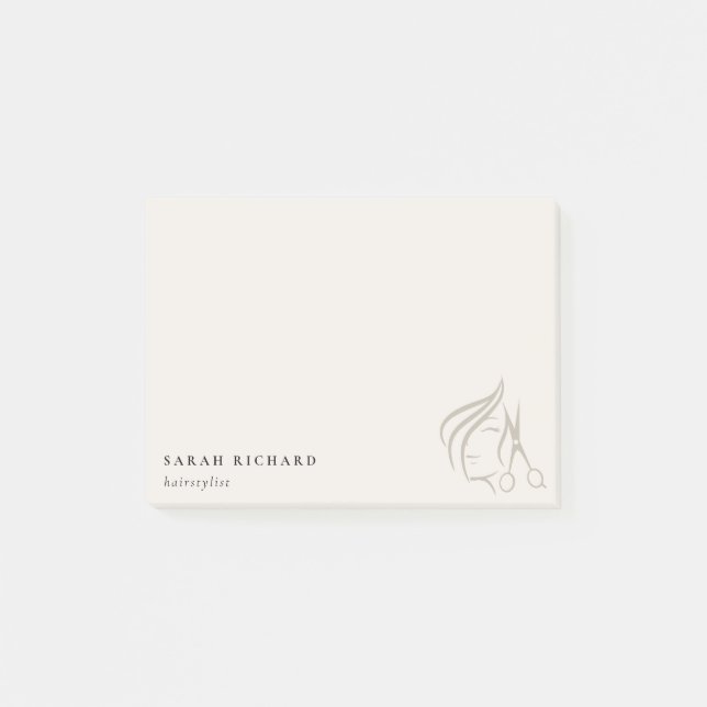 Bloco De Notas Mínimo Elegante Hairstylist Tesoura de Cabelo de M (Frente)