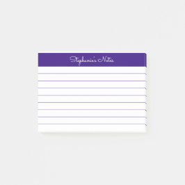 Bloco De Notas Mínimo Elegante Roxo Vinculado Personalizado