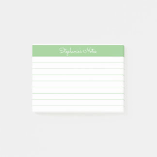 Bloco De Notas Mínimo Elegante Verde Vinculado Personalizado