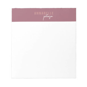 Bloco De Notas Mínimo moderno Rosa profissional com empoeiramento