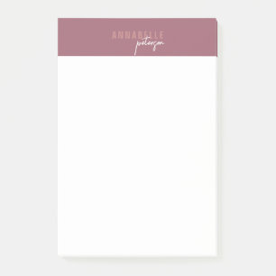 Bloco De Notas Mínimo moderno Rosa profissional com empoeiramento