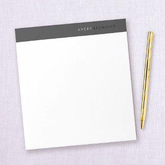 Bloco De Notas Mínimo Negro Simples e Moderno Profissional